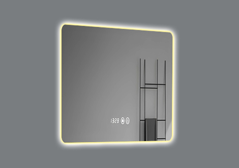 ESPELHO 60x60 LED E RELOGIO